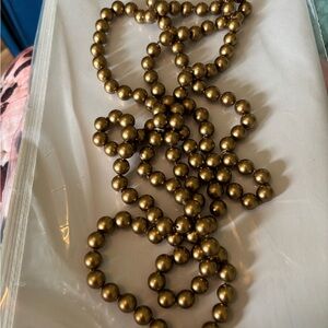 Gold Bead Necklace Strand